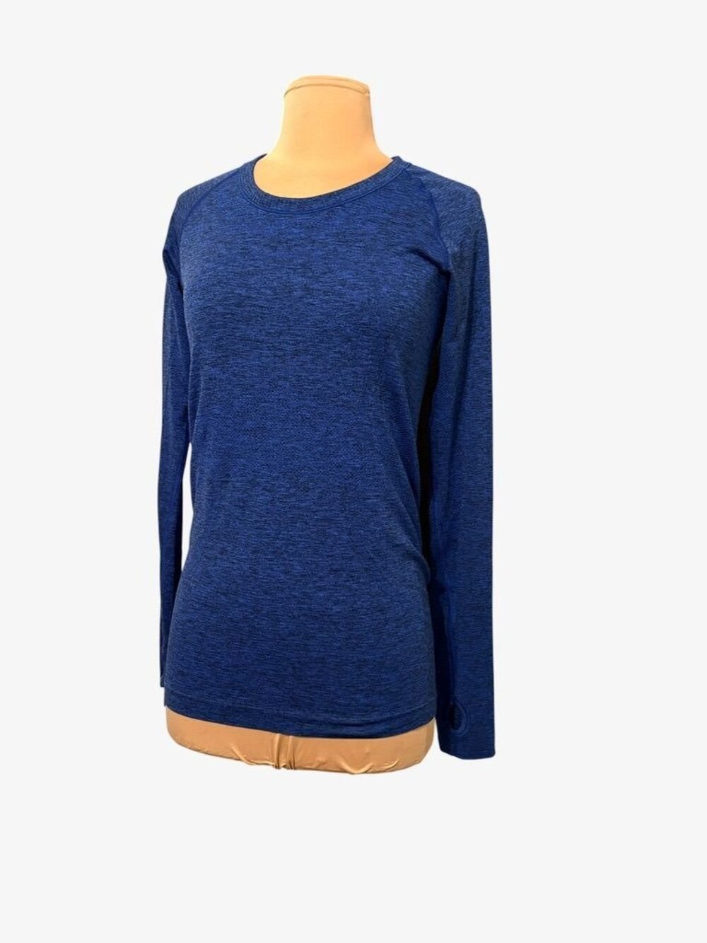 Lululemon Swiftly Tech Long Sleeve 6 Sapphire Blue Black Active Run Train